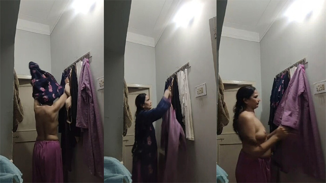 Bhabhi Changing Clothes – Hidden Captured Secretly