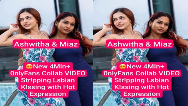 Ashwitha & Miaz Collab – Hot Lesbian Strip Viral