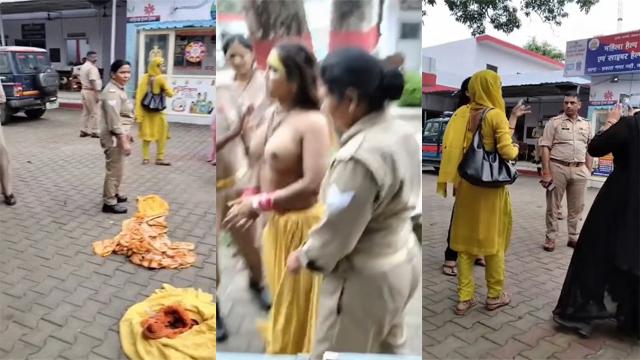 A Woman Walked Around Naked At The Police Station Nude