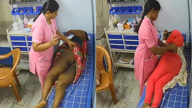 Tamil Aunty In Clinic Room Inject On Big Ass  CCTV Viral